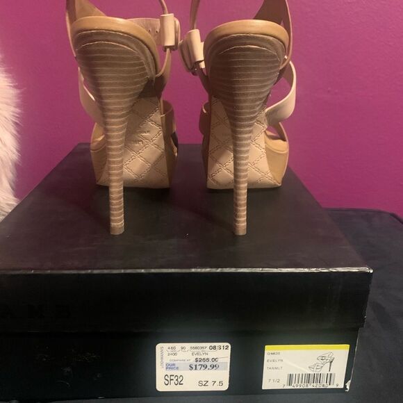 L.A.M.B. women's sandal heels size 7.5 EVELYN - Picture 9 of 9